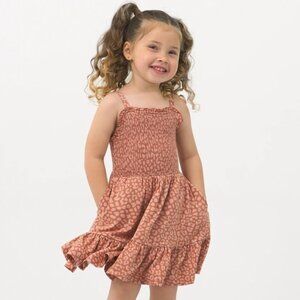 NWT!  Little Sleepies Lion King Smocked Tank Dress ~ Leopard Print -  Size 18-24